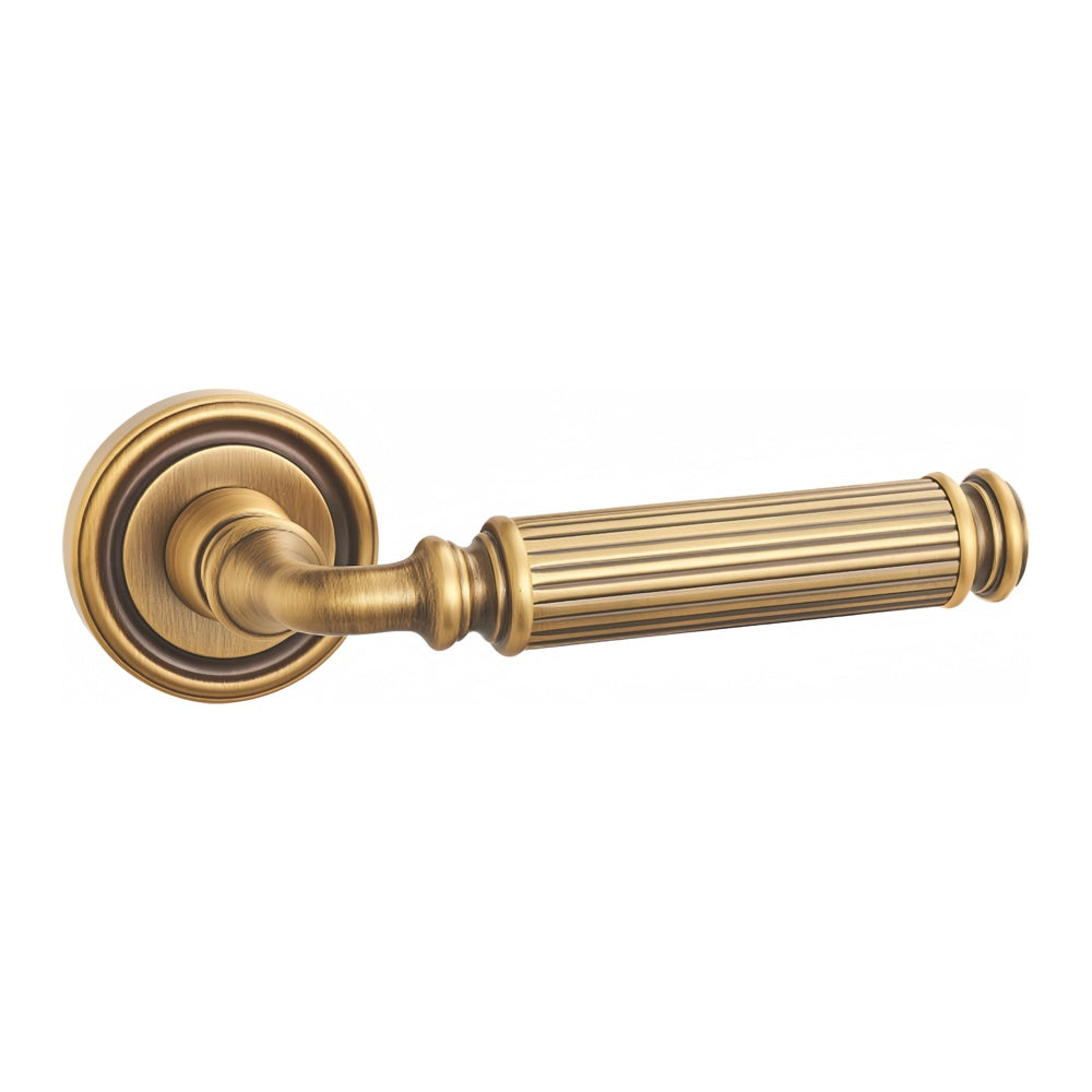Howard Door Handle with Key Lock - Antique Brass BR5-2509-FBS-KL