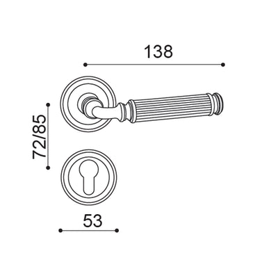 Howard Door Handle with Thumbturn - Antique Brass BR5-2509-FBS-TB