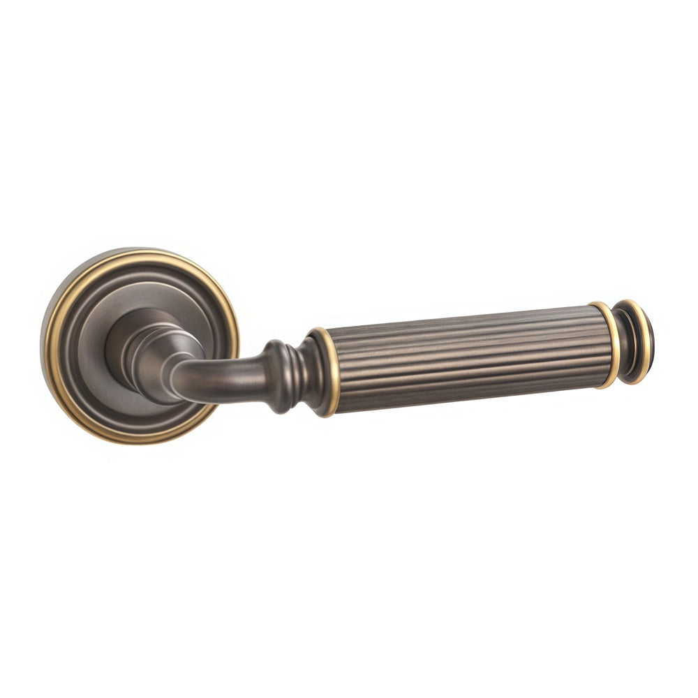 Howard Door Handle with Key Lock - Antique Bronze BR5-2509-TCF-KL