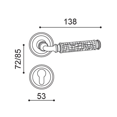 Henry Door Handle with Thumbturn - Antique Brass BR5-2511-FBS-TB