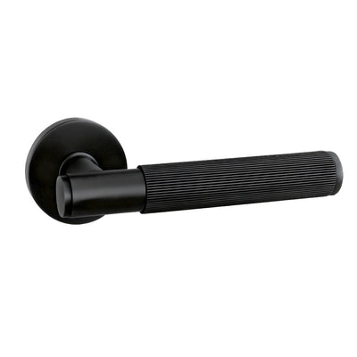Rolland Door Handle with Key Lock - Matte Black BR7-2271-AH-KL