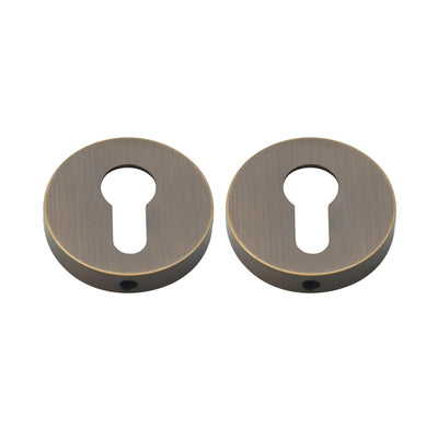 Rolland Door Handle with Key Lock - Antique Bronze BR7-2271-TCF-KL