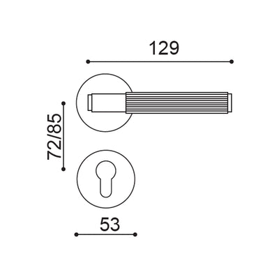 Rolland Door Handle with Thumbturn - Antique Bronze BR7-2271-TCF-TB