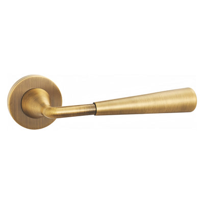 Lucia Door Handle with Key Lock - Antique Brass BR7-2506-FBS-KL