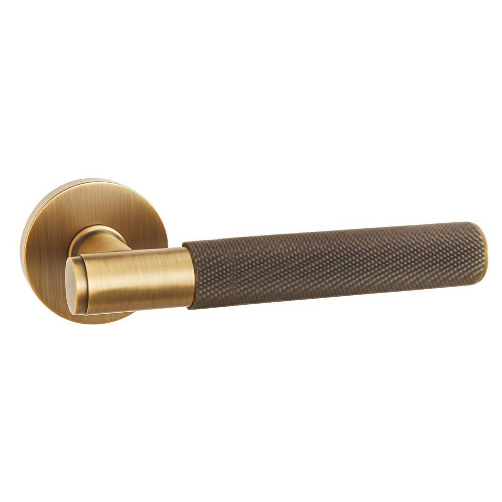 Torrance Door Handle with Thumbturn - Antique Brass BR7-70-FBS-TB