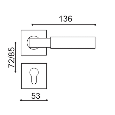 Yale Door Handle with Thumbturn - Antique Brass BR9-121-FBS-TB