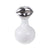 White & Silver Plated Ceramic Mouth Deocrative Object BSDD3511S