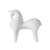 White Ceramic Textured Horse Décor BSST4375W