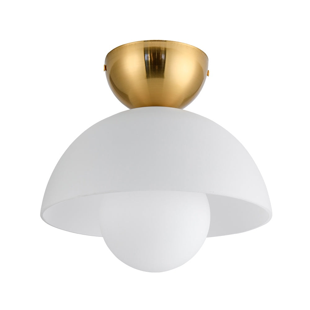 Barrie Flushmount - Gold & White CA49386T