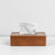 Leather & Wood Tissue Box Cover - Tan CZ-B-A-0058