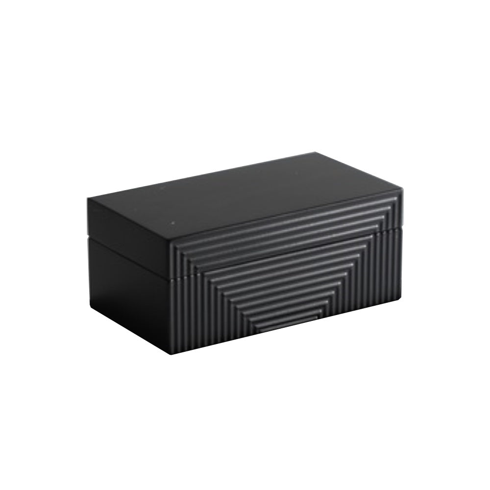 Black Resin Decorative Box - Small CZ-B-B-0355