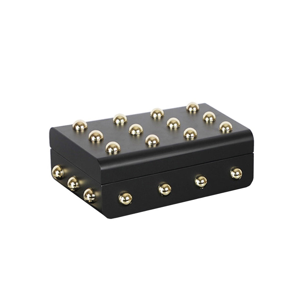 Black Decorative Box With Gold Detail - Small CZ-B-B-0390