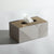 Grey Resin Tissue Box Cover With Gold Metal Top CZ-B-B-0415