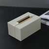 Beige Leather Tissue Box Cover CZ-B-B-0453