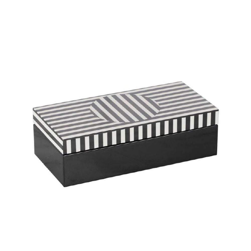 Black & White Piano Rectangular Lacquer Decorative Box CZ-B-B-0477