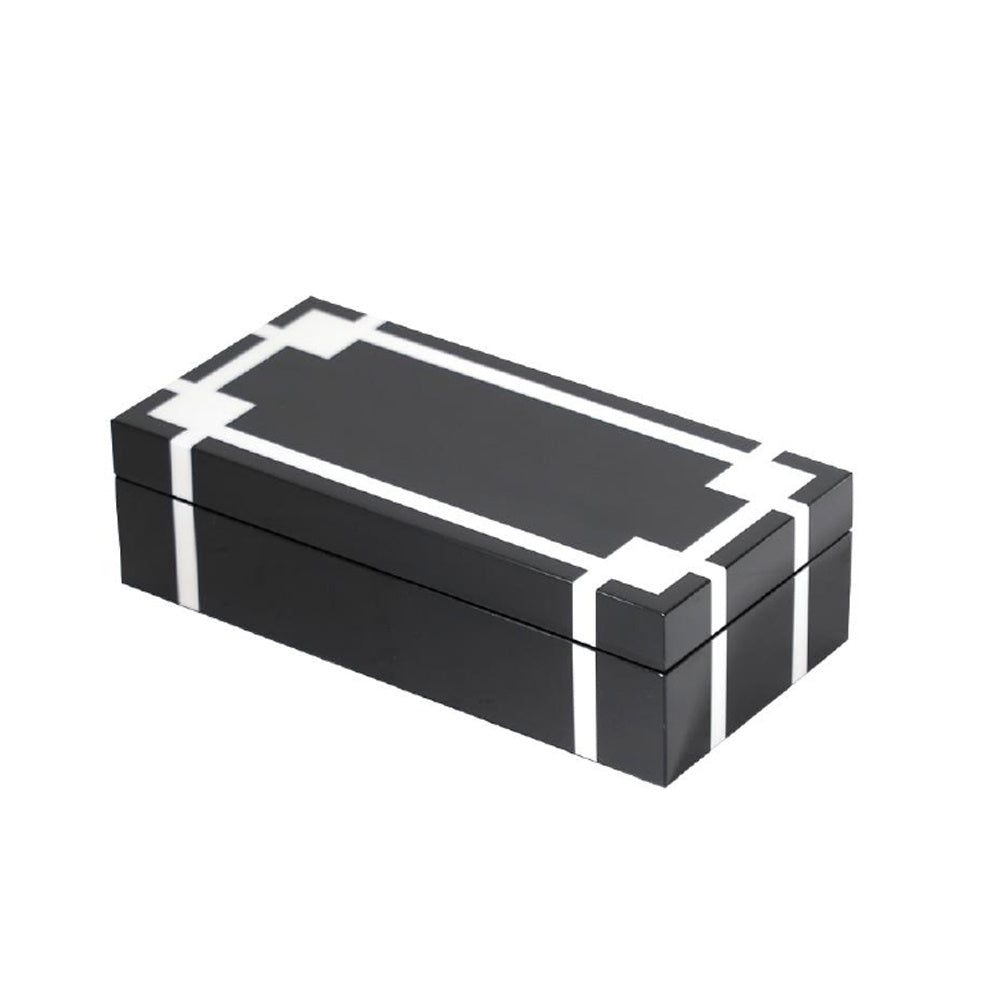 Black & White Rectangular Box CZ-B-B-0481