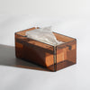 Acrylic & Terrazzo Tissue Box Holder - Amber CZ-B-B-0483