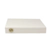 White Decorative Box With Brass Detail - Large CZ-B-B-0486