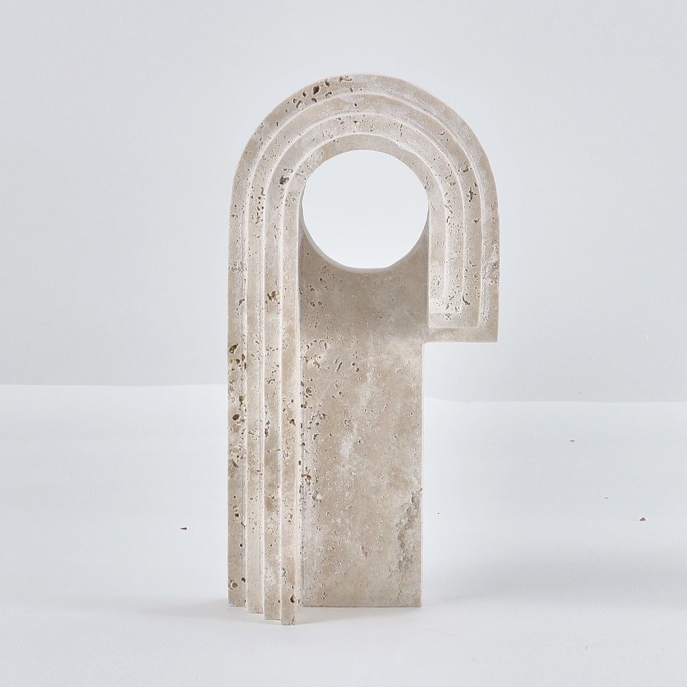 Beige Stone Abstract Sculpture - Large CZ-S-B-0019