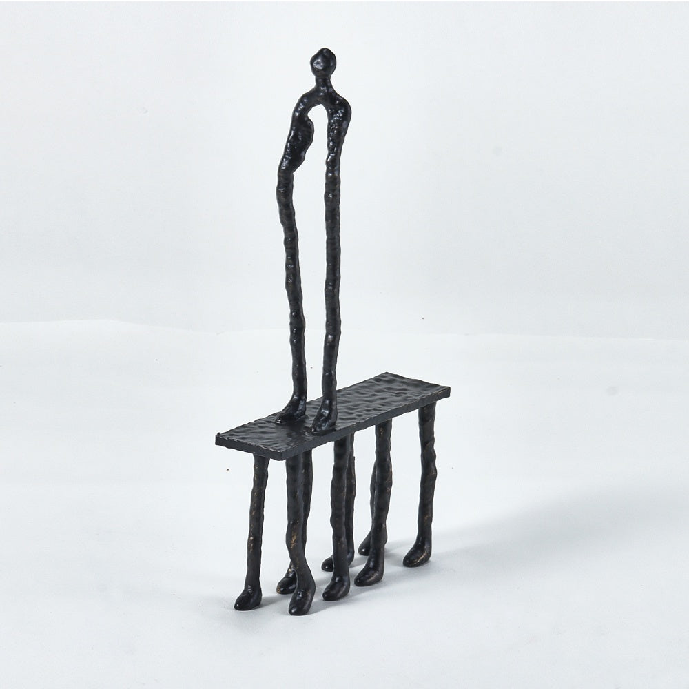 Black Metal Abstract Figurative Sculpture CZ-S-B-0023