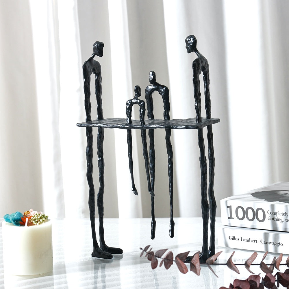 Black Metal Abstract Figurative Sculpture CZ-S-B-0024