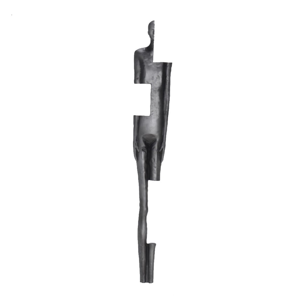 Gunmetal Resin & Acrylic Figurative Sculpture CZ-S-B-0156