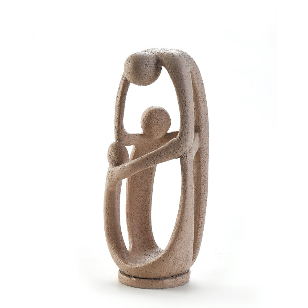 Beige Resin Abstract Figurative Sculpture CZ-S-B-0224