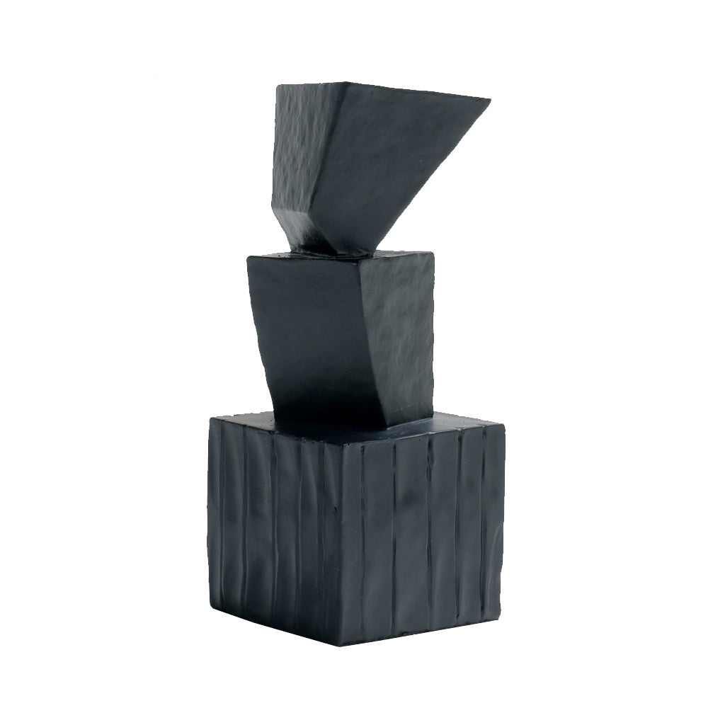 Black Resin Geometric Sculpture CZ-S-B-0234