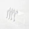 White Resin Seated Figurative Sculpture On Acrylic Stand CZ-S-B-0292