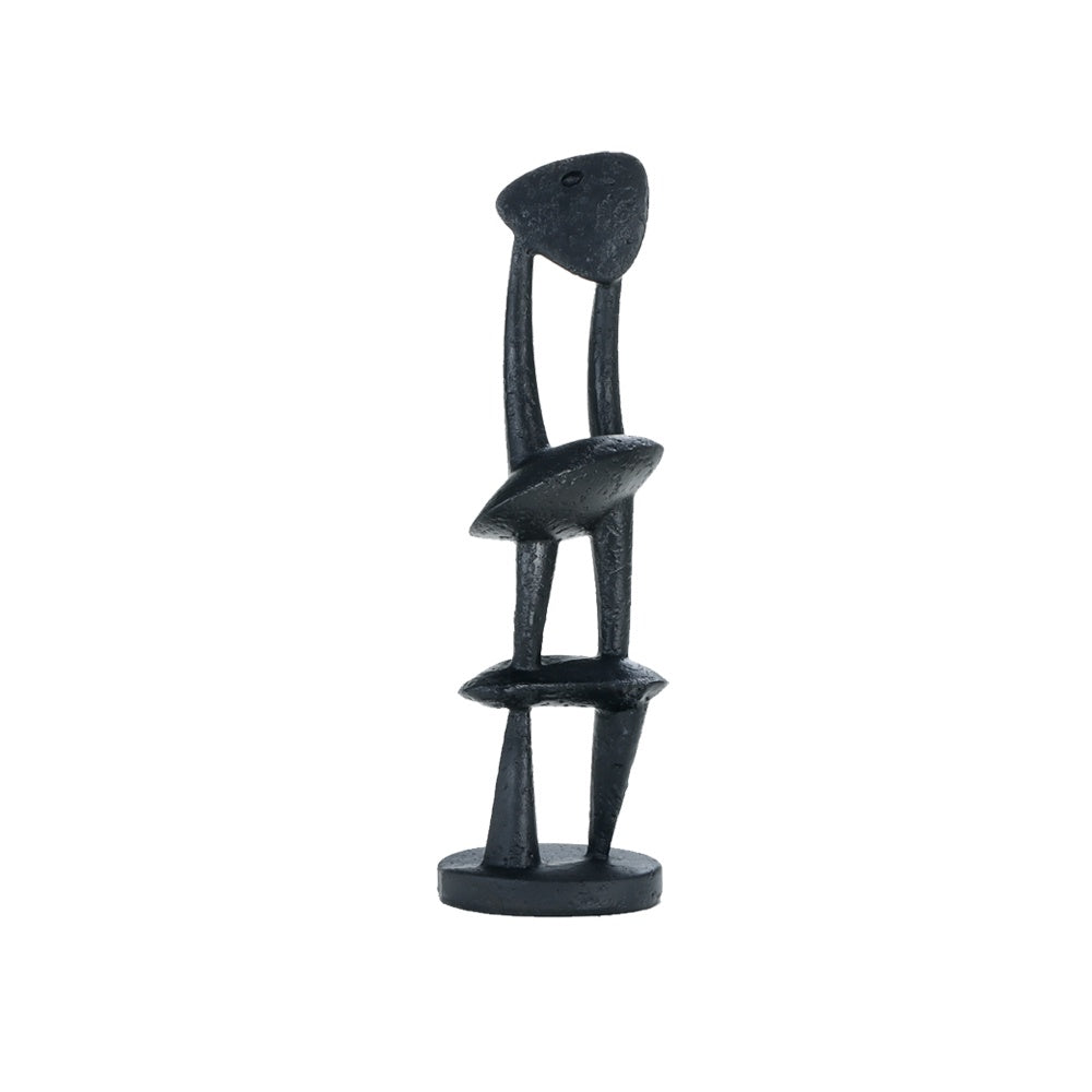 Black Resin Abstract Sculpture - Medium CZ-S-B-0327