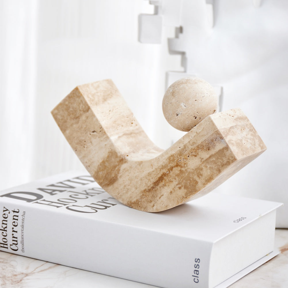 Beige Marble Abstract Sculpture CZ-S-B-0448