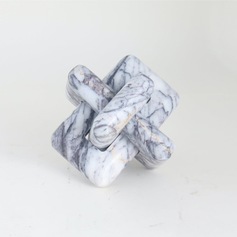45 Marble Loop White Marble Loop Sculpture - Small CZ-S-B-0455