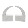 Set Of 2 White Marble Bookends CZ-S-B-0906