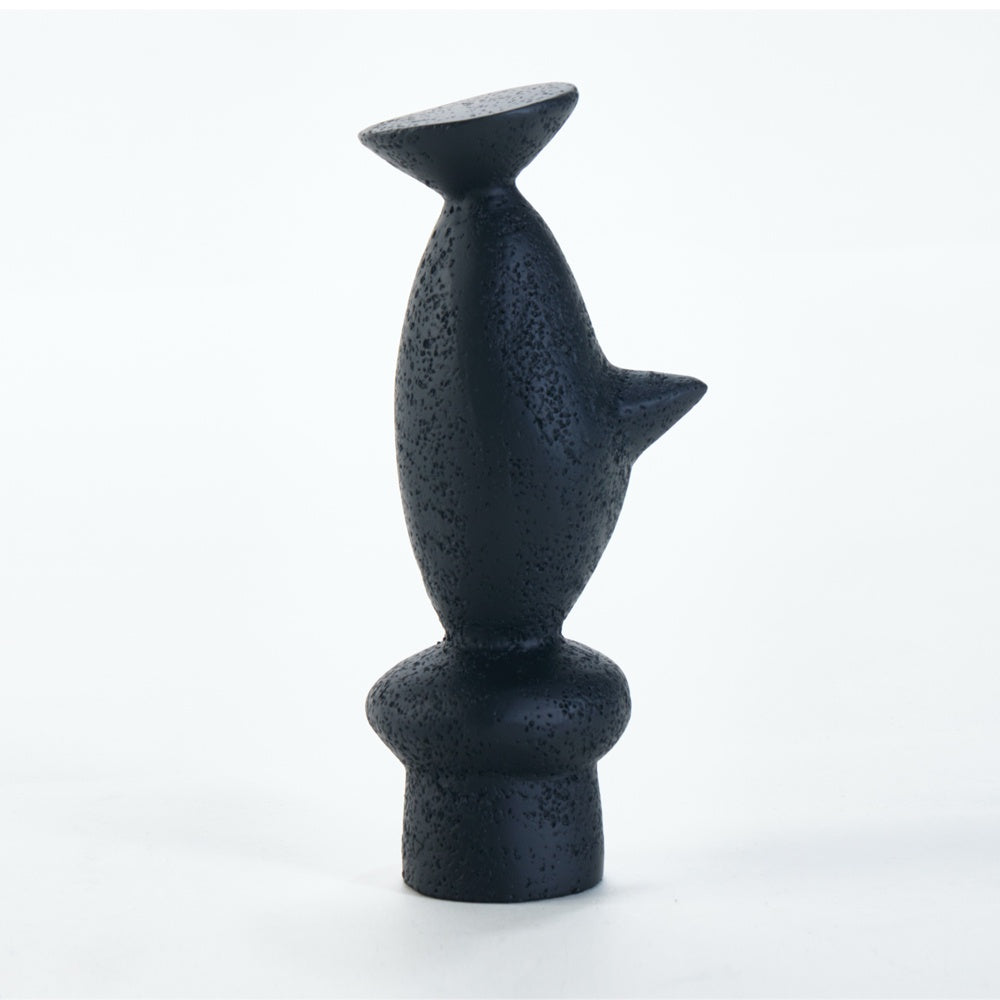 Black Resin Abstract Sculpture CZ-S-C-0011