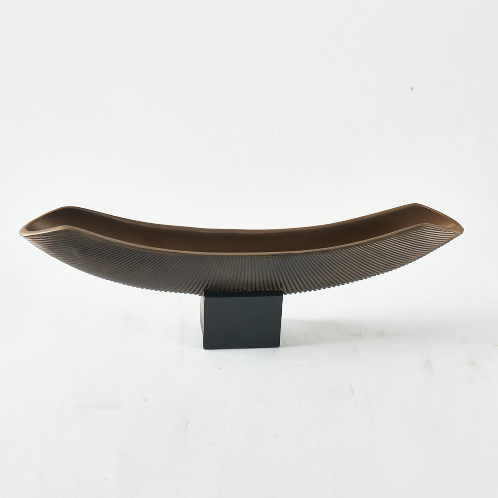 Bronze & Black Resin Pedestal Tray CZ-S-C-0012