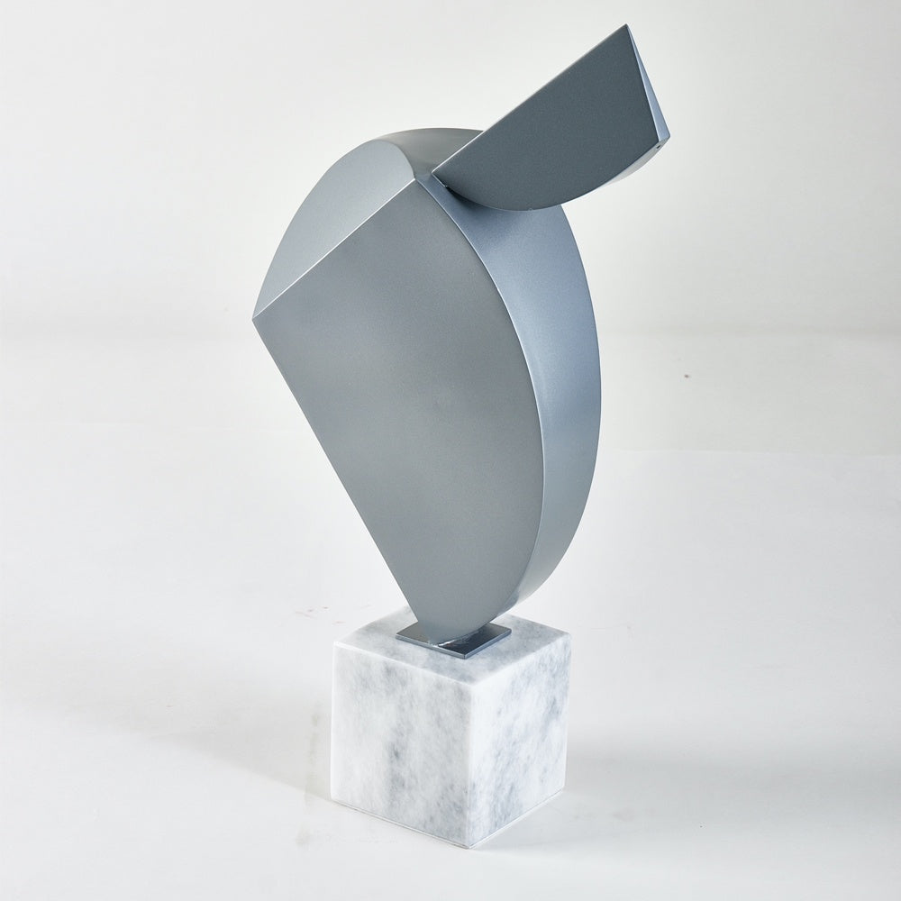 Grey Iron & Marble Abstract Sculpture CZ-S-C-0029