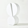 White Abstract Geometric Sculpture CZ-S-C-0041