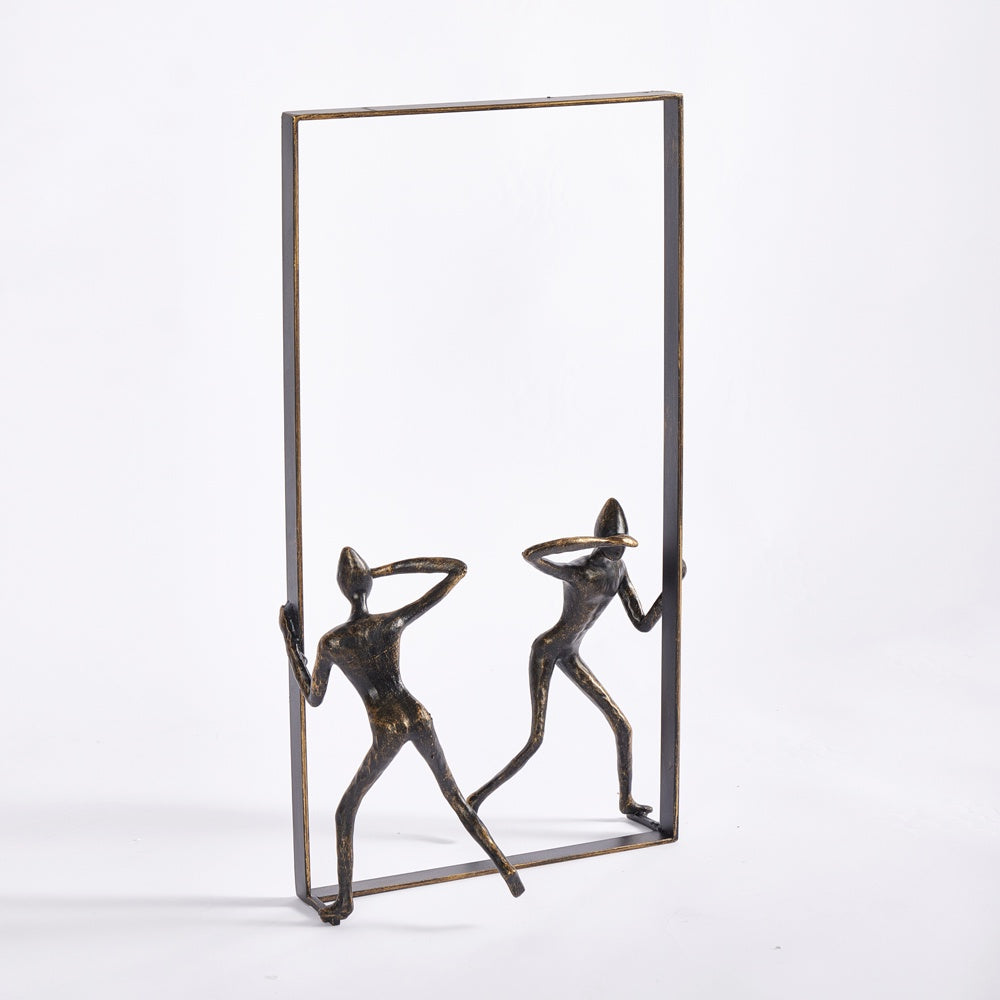 Dark Bronze Iron Figurative Sculpture CZ-S-C-0139