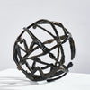 Black Metal Orb With Figurative Detail CZ-S-C-0186