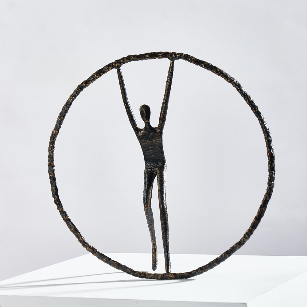 Black Metal Figurative Sculpture CZ-S-C-0188