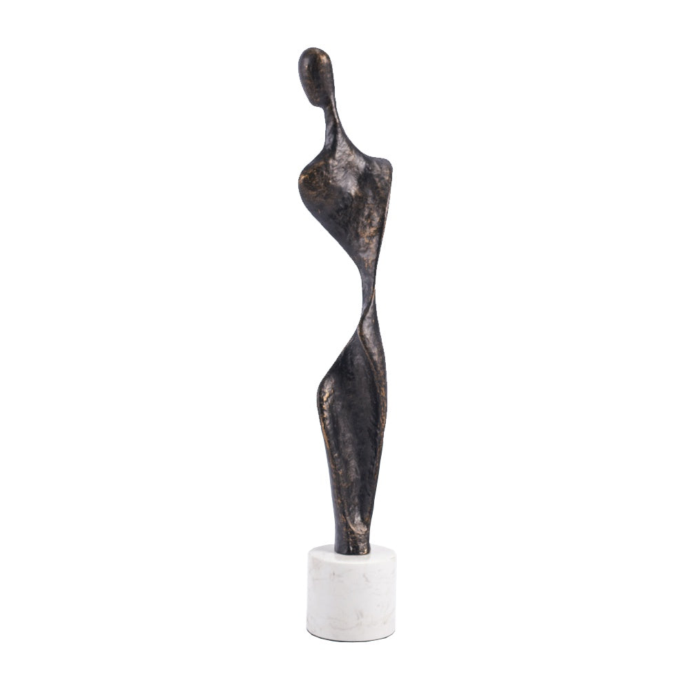 Aluminum Abstract Figurative Sculpture with Marble Base CZ0001