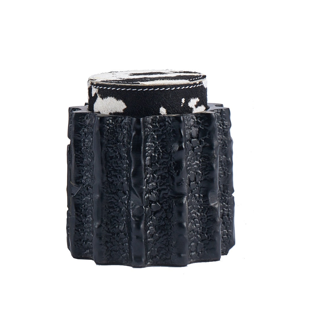 Resin & Leather Decorative Jar - Small CZ0008S