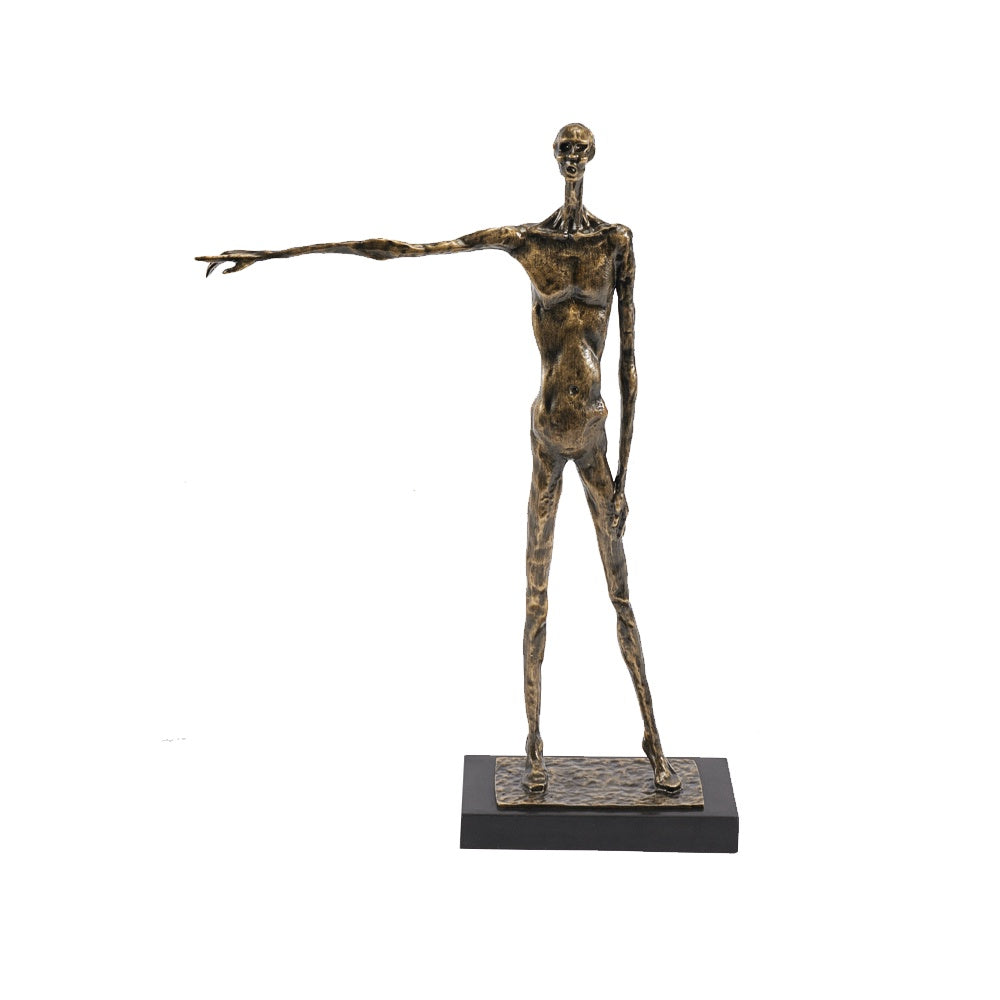 Bronze Metal Figurative Sculpture with Marble Base CZ0041