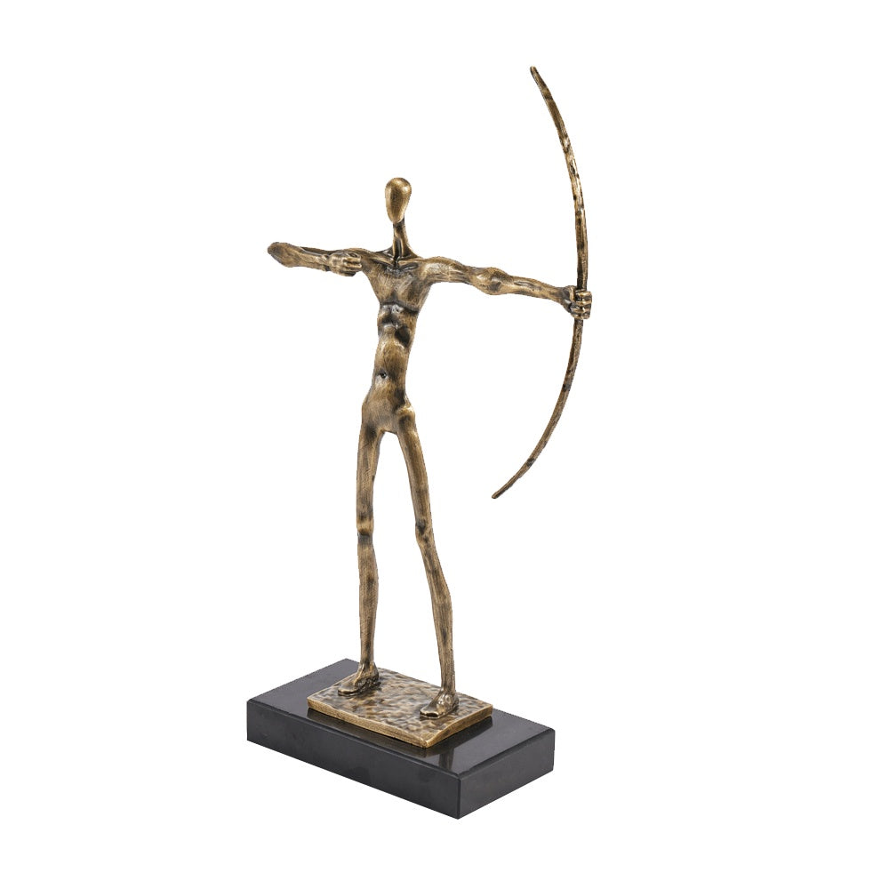 Bronze Metal Figurative Sculpture with Marble Base CZ0043