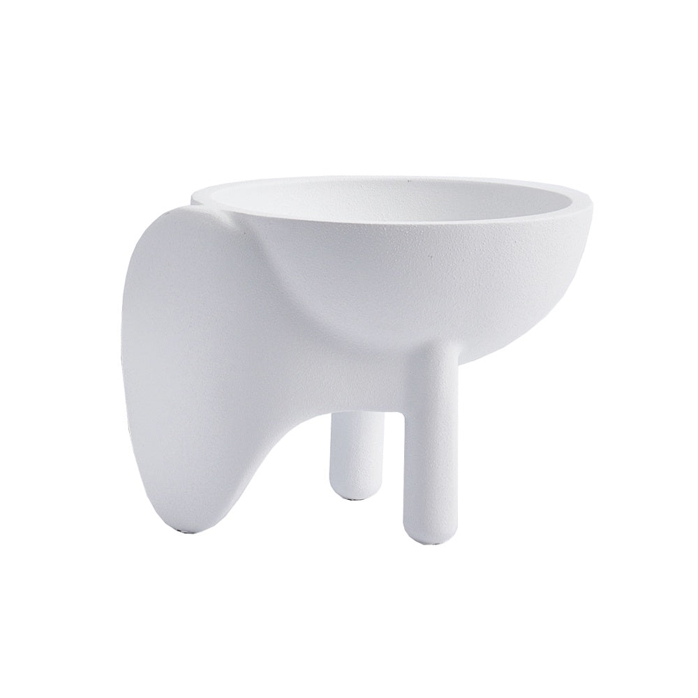 White Resin Decorative Footed Bowl - Small CZ0047