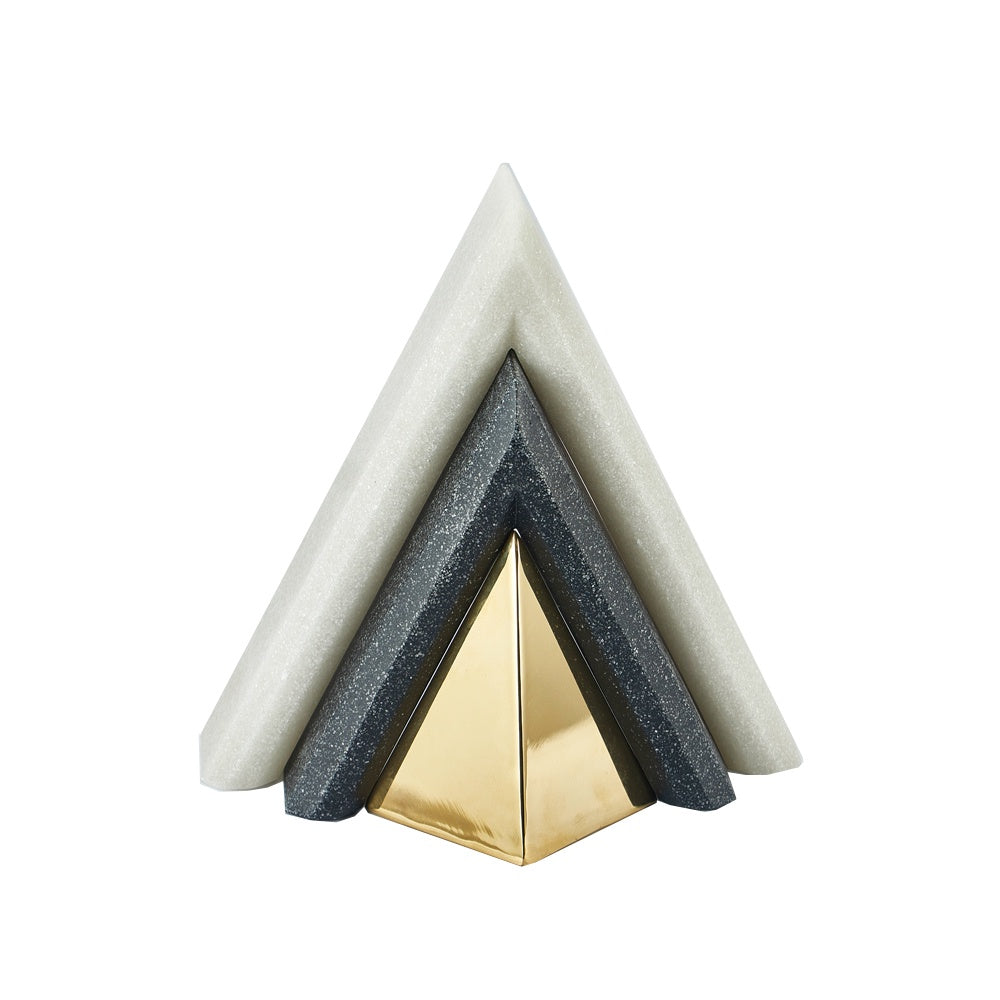 Resin & Metal Geometric Sculpture CZ0073B