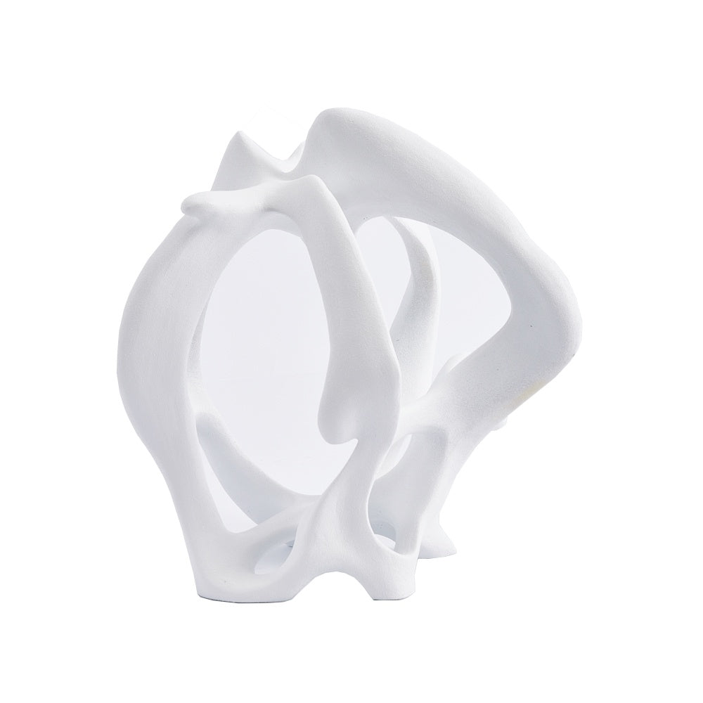 White Resin Abstract Sculpture CZ0107A