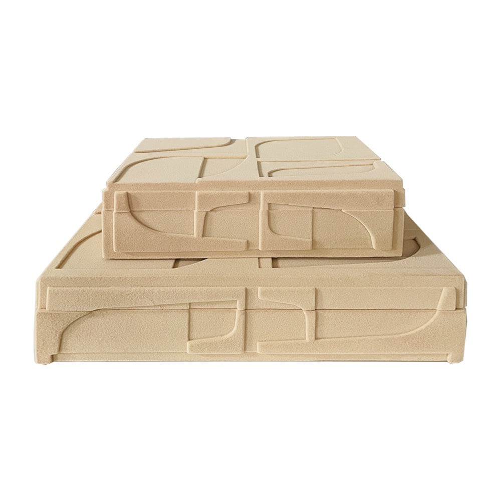Beige Resin Decorative Box - Large CZ0266BL