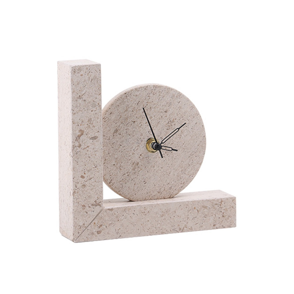 Beige Marble Desk Clock CZ3001A