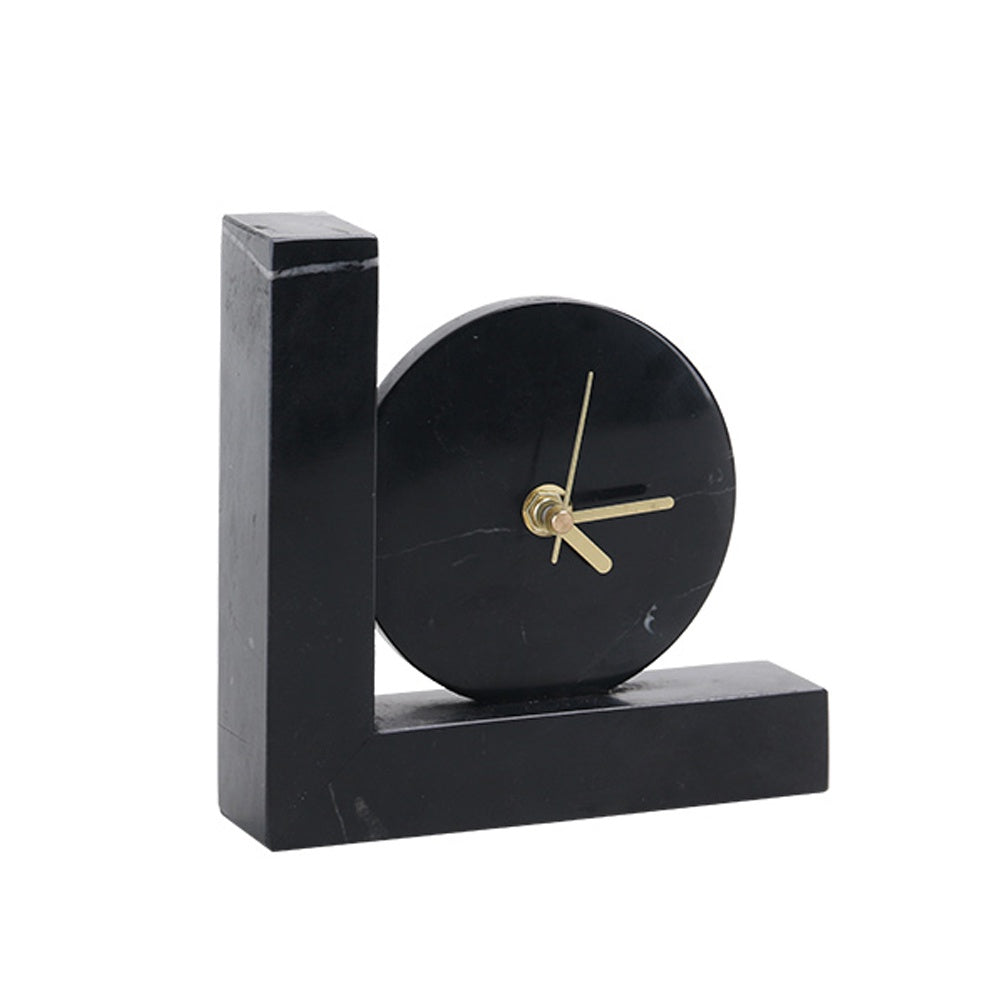 Black Marble Desk Clock CZ3001B